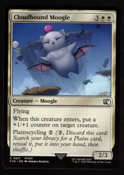 1x Cloudbound Moogle-Magic the Gathering-MTG-Final Fantasy-Near Mint-1x - Image 1