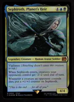 1x Sephiroth, Planet's Heir-Magic the Gathering-MTG-Final Fantasy-FOIL-Near Mint - Image 1
