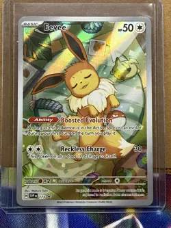 Eevee SVP 173 Prismatic Evolutions ETB Black Star Promo Pokemon Card - Image 1