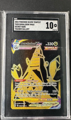 2022 Pokemon SWSH Silver Tempest Duraludon VMAX Full Art Secret Rare TG30 SGC 10 - Image 1