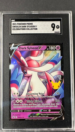 2021 Pokemon SWSH134 Dark Sylveon V SGC 9 Promo Celebrations - Image 1