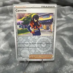 Carmine 103/131 Pokeball Prismatic Evolutions Pokemon Trading Card TCG - Image 1
