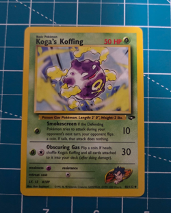 Koga's Koffing 48/132 Gym Challenge Unlimited WotC 2000 Pokemon NM - Image 1