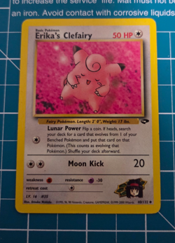 Erika's Clefairy 40/132 Gym Challenge Unlimited WotC 2000 Pokemon LP - Image 1