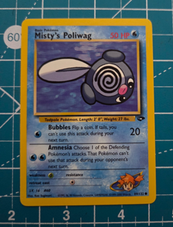 MIsty's Poliwag 89/132 Gym Challenge Unlimited WotC 2000 Pokemon NM - Image 1