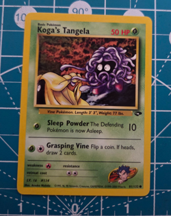 Koga's Tangela 81/132 Gym Challenge Unlimited WotC 2000 Pokemon NM - Image 1
