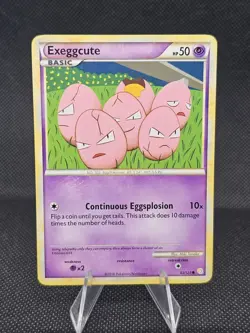 Exeggcute 63/123 Common HeartGold SoulSilver Pokemon Trading Card TCG - Image 1
