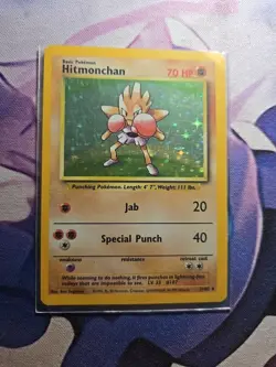 Hitmonchan - 7/102 - Pokemon Base Set Unlimited Holo Rare - Image 1