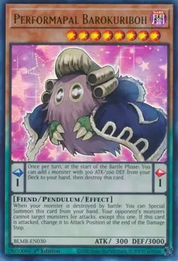 BLMR-EN030 Performapal Barokuriboh Ultra Rare 1st Edition Near Mint YuGiOh TCG - Image 1