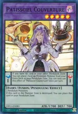 DIFO-EN083 Patissciel Couverture 1st Edition Near Mint Super Rare YuGiOh TCG - Image 1