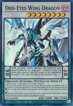 DIFO-EN098 Odd-Eyes Wing Dragon 1st Edition Super Rare Near Mint YuGiOh TCG - Image 1
