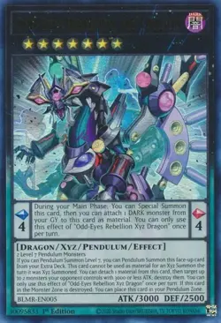 BLMR-EN005 Odd-Eyes Rebellion Xyz Dragon Ultra Rare 1st Edition NM YuGiOh TCG - Image 1