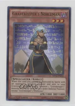 Gravekeeper's Nobleman 1st Ed. YuGiOh Mega-Tins Mega Pack #MP14-EN212 - Image 1