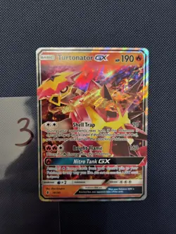 Turtonator Gx 18/145 Ultra Rare Guardians Rising Pokemon TCG Card - LP / MP (3) - Image 1