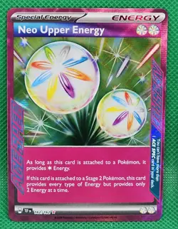 Neo Upper Energy 162/162 Temporal Forces Ace Spec Holo Pokemon TCG & Bonus Card - Image 2