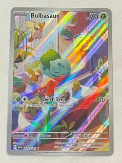 Pokemon TCG Bulbasaur Holo Card 143/142 Stellar Crown Illustration Rare Holo NM - Image 1