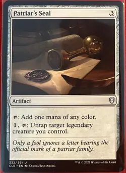 MTG | Patriar's Seal #332 Commander Legends Battle for Baldur's Gate - NM - Image 1