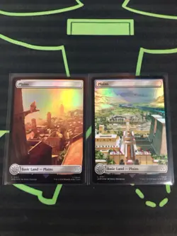 MTG Magic The Gathering Plains Foil X2 ACR Full Art Land White Commander - Image 1