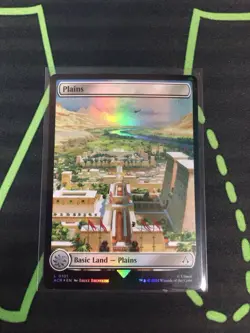 MTG Magic The Gathering Plains Foil X2 ACR Full Art Land White Commander - Image 2