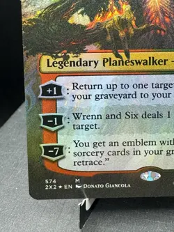 MTG 2X2 Double Masters 2022 Wrenn and Six Borderless Textured Foil Rare NM! - Image 5