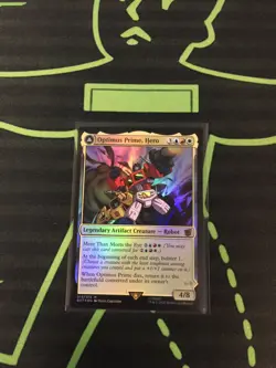 MTG Magic The Gathering Optimus Prime, Hero Foil Transformers Commander - Image 1