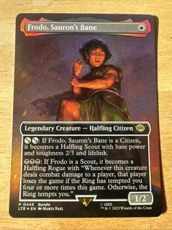 MTG Frodo, Sauron's Bane - Foil MTG Lord of the Rings Borderless Regular NM Rare - Image 1
