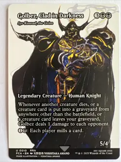 Golbez, Clad in Darkness / Syr Komrad, Grim - Final Fantasy - MTG Borderless - Image 1