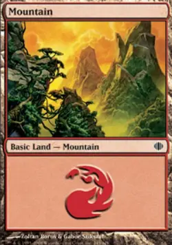Mountain (245) -Foil Light Play MTG Shards of Alara - Image 1