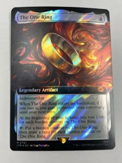G1N MtG The One Ring 791 Extended Art Surge Foil Card LOTR Lord of the Rings - Image 1