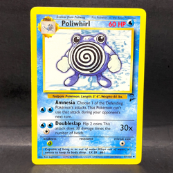 2000 POKEMON BASE SET 2 POLIWHIRL 57/130 (LP) UNCOMMON - Image 1