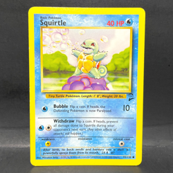 2000 POKEMON BASE SET 2 SQUIRTLE 93/130 (LP) COMMON - Image 1