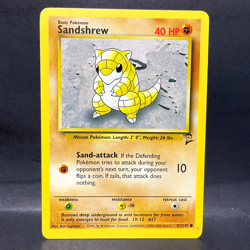 2000 POKEMON BASE SET 2 SANDSHREW 91/130 (LP) COMMON - Image 1