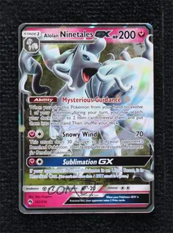 Alolan Ninetales GX Pokemon Sun & Moon Lost Thunder #132 - Image 1