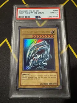 Blue-Eyes White Dragon SDK-001 Yugioh SD: Kaiba-Unlimited Edition PSA 8 - Image 1