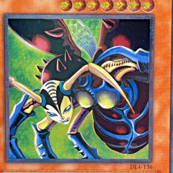 Yu-Gi-Oh yugioh Insect Queen DL4-136 Ultimate Rare Relief Japanese - Image 2