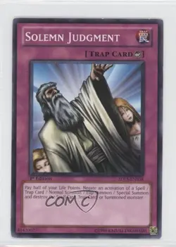 Solemn Judgment 1st Ed. YuGiOh Lost Sanctuary Structure Deck #SDLS-EN038 - Image 1