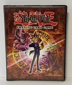 Yu-Gi-Oh 1996 Yugi Card Mini Binder Yugioh Dark Magician + 4 Cards Good Shape! - Image 1