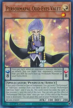 BLMR-EN029 Performapal Odd-Eyes Valet Ultra Rare 1st Edition NM YuGiOh TCG - Image 1