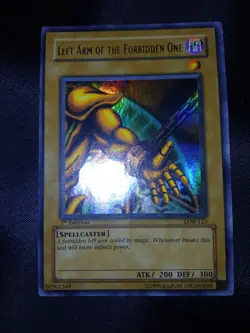 G2U Yugioh Lob123 1st Edition Lp Left Arm Of The Forbidden One Exodia Vintage Ca - Image 1