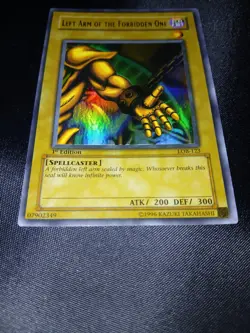 G2U Yugioh Lob123 1st Edition Lp Left Arm Of The Forbidden One Exodia Vintage Ca - Image 2