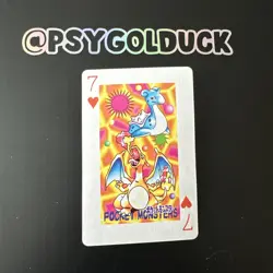 Pokemon Pocket Monster Playing Card Charizard Lapras - Image 1