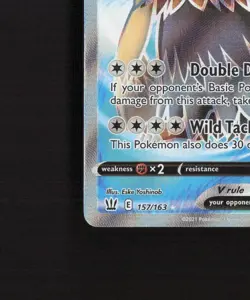 Stoutland V 157/163 Battle Styles Full Art Ultra Rare Holo Pokemon Card NM - Image 5