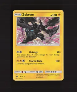 Zekrom 35/73 Shining Legends Holo Rare Pokemon Card NM - Image 1