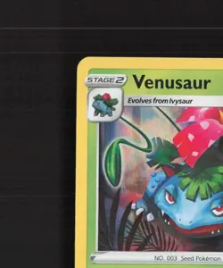 Venusaur 003/078 Pokemon GO Holo Rare Pokemon Card NM - Image 3