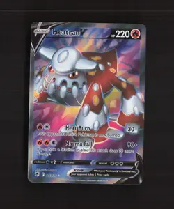 Heatran V 165/189 Astral Radiance Full Art Ultra Rare Holo Pokemon Card NM - Image 1