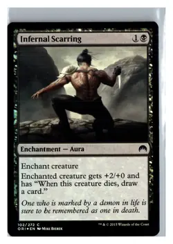 FOIL Infernal Scarring Magic Origins - MTG Magic the Gathering Card - Image 1