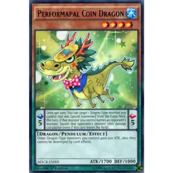 MACR-EN005 Performapal Coin Dragon UNL Edition Rare Card Near Mint YuGiOh TCG - Image 1