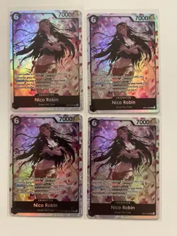 Set Of 4 Nico Robin OP12-087 SR One Piece Card Legacy of the Master English Set - Image 1