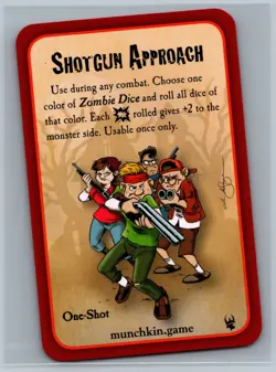 Munchkin Zombies Shotgun Approach Promo Card USED Steve Jackson Games SJG - Image 1