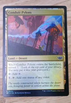 MTG FOIL Conduit Pylons - Outlaws of Thunder Junction-NM - Image 1